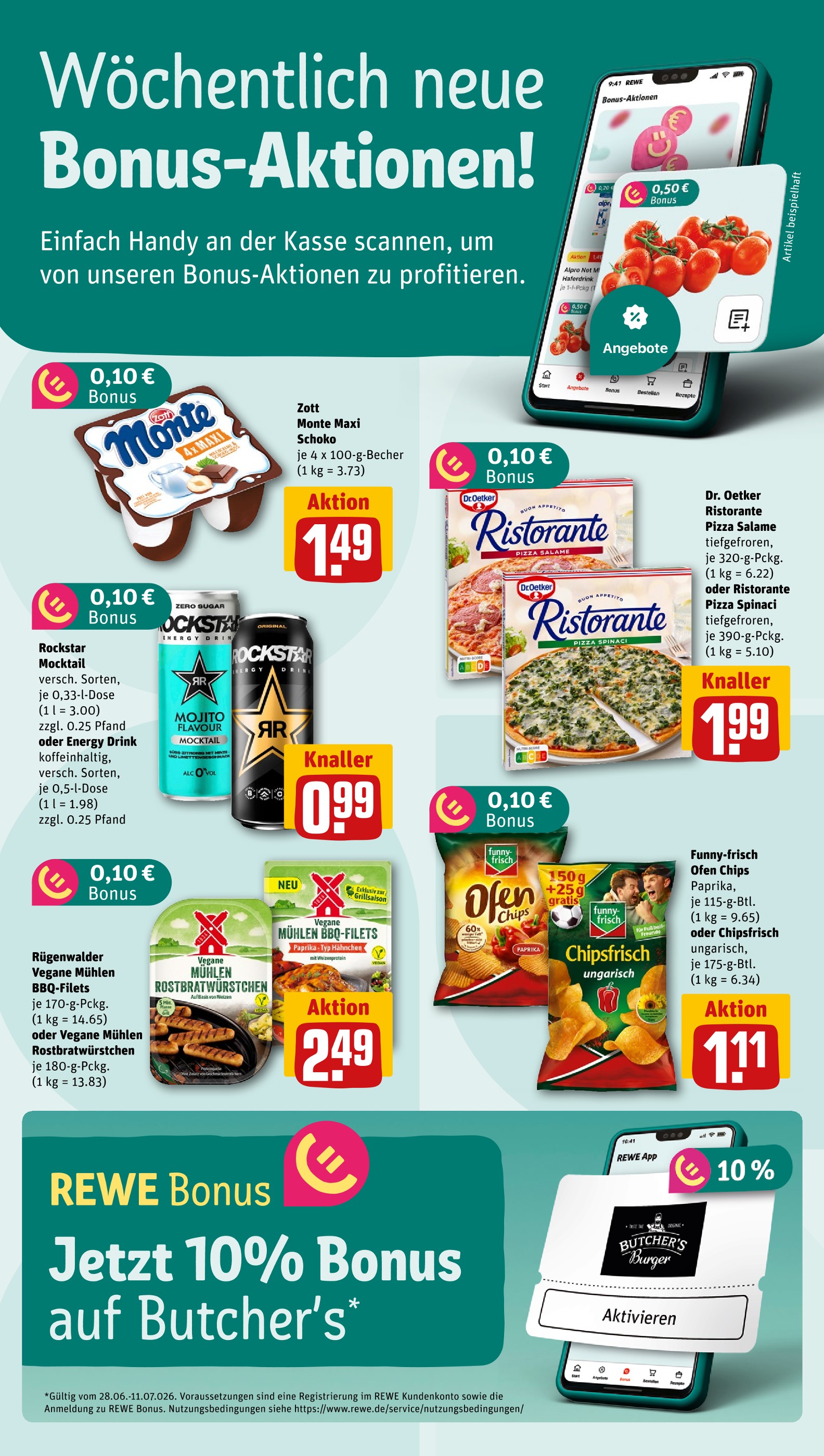 Pizza Angebot im aktuellen REWE Prospekt auf Seite 4